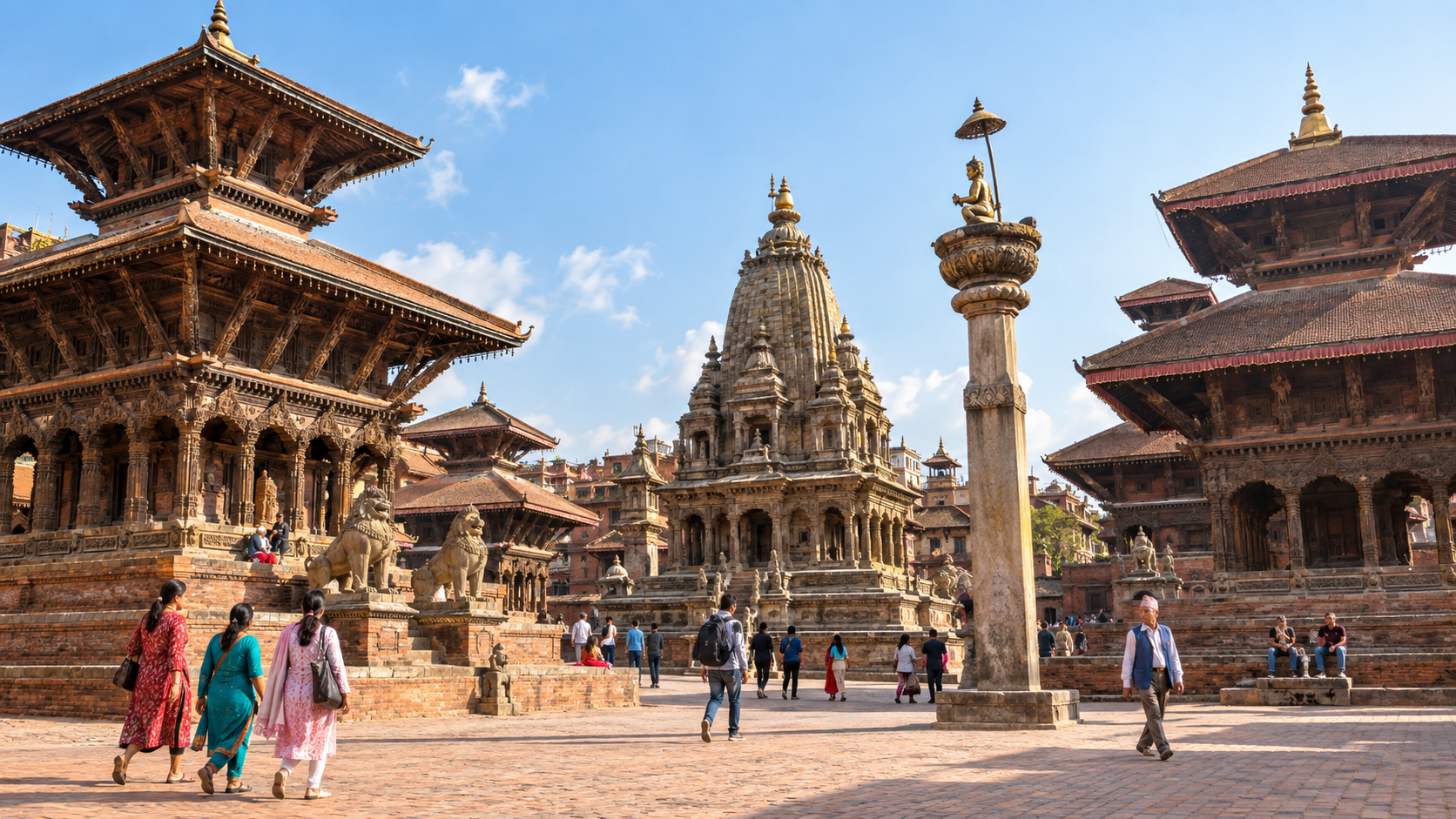 Historic Patan Durbar Square in Lalitpur, Nepal